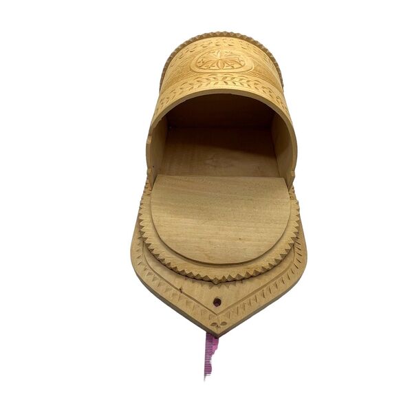 Salt Box Wall Art Folk Art Matterhorn Vintage Craft Food Canister Swiss Retro - Picture 11 of 12